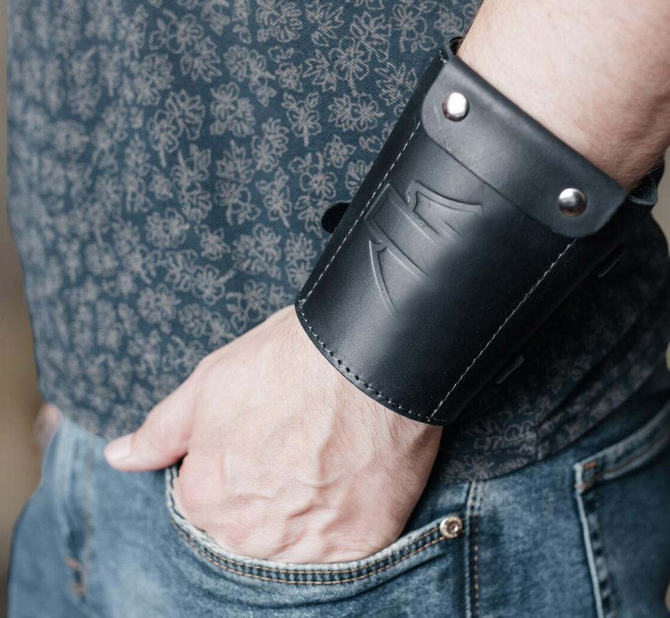 RIDL Custom Leather Biker Arm Wallet