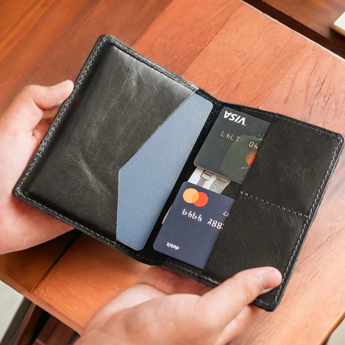 RIDL Custom Leather Passport Wallet with AirTag Slot