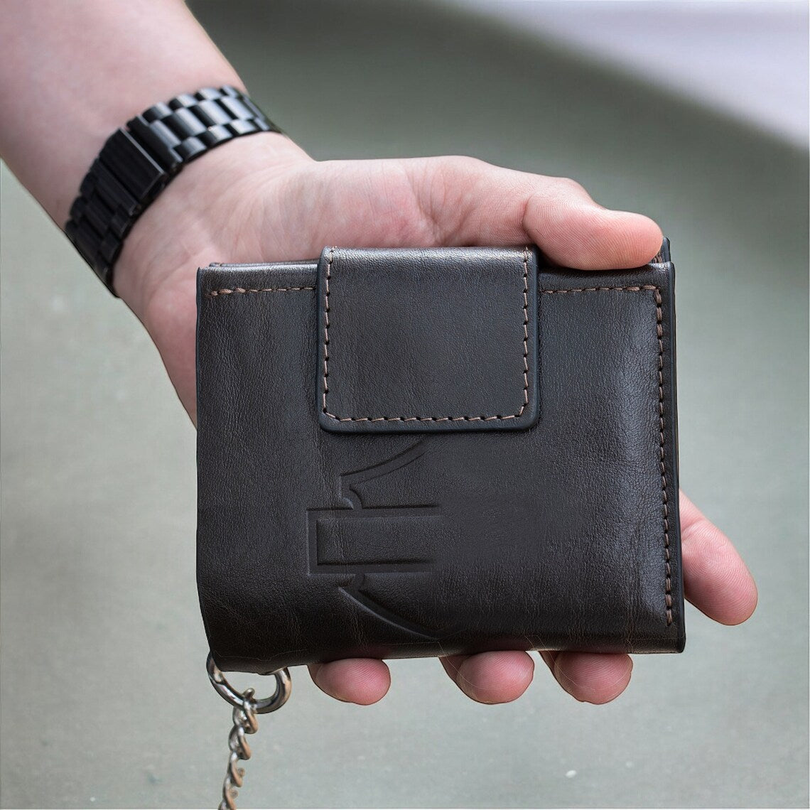 RIDL Custom Leather Bifold Chain Wallet