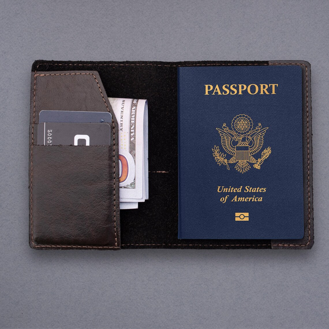 RIDL Leather Passport Cover with AirTag