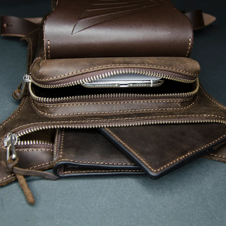 RIDL Leather Crossbody Hip Bag for Men