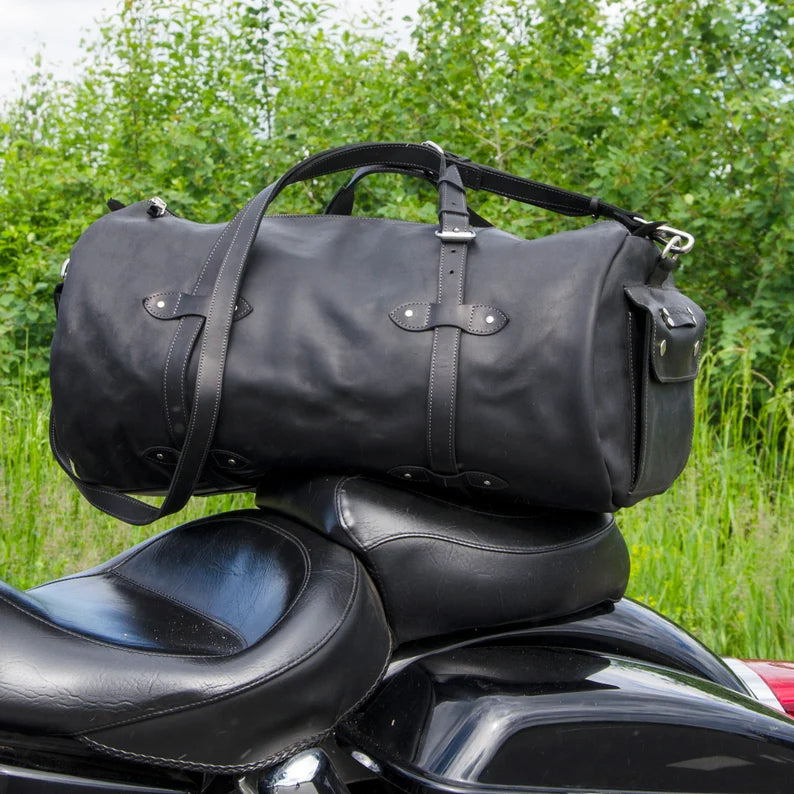 RIDL Leather Motorcycle Travel Duffle Bag