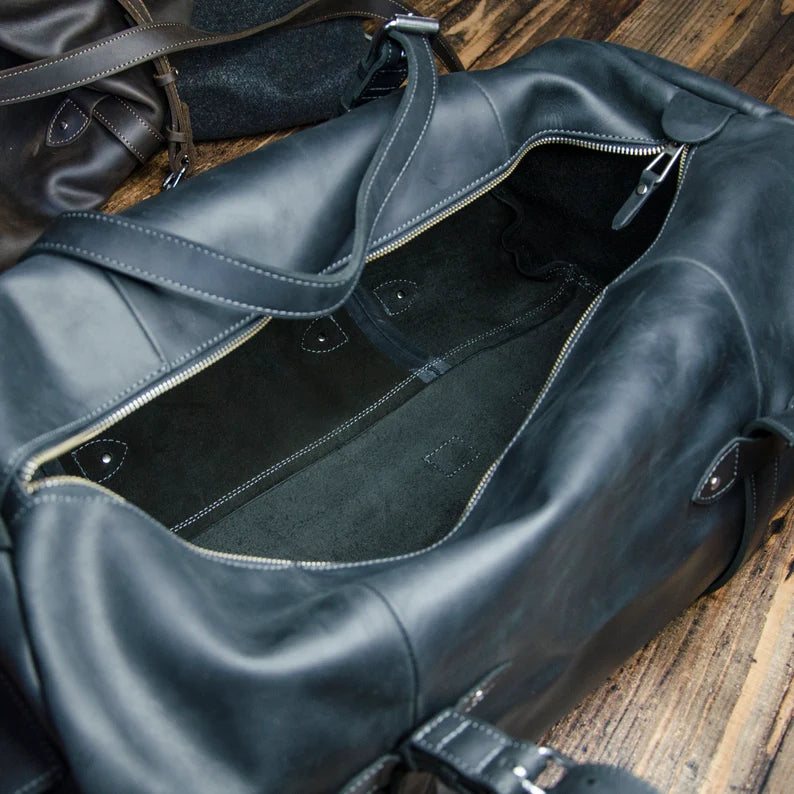 RIDL Leather Motorcycle Travel Duffle Bag