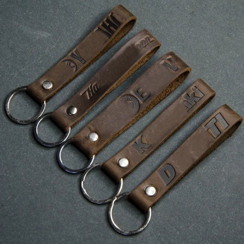 RIDL Personalized Leather Motorcycle Keychain