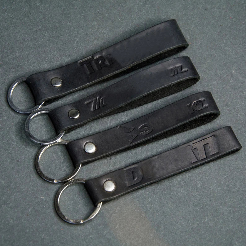 RIDL Personalized Leather Motorcycle Keychain