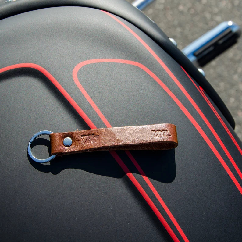 RIDL Personalized Leather Motorcycle Keychain