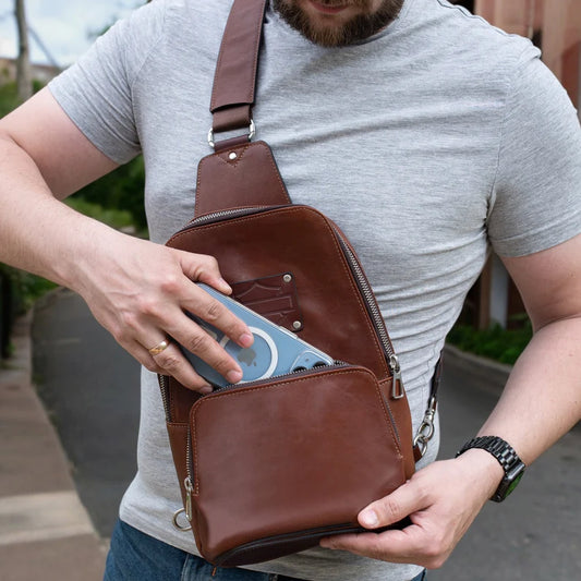 RIDL Leather Men's Sling Bag