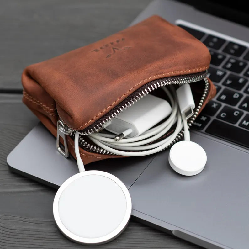 RIDL Leather Cable Organizer & Tech Case