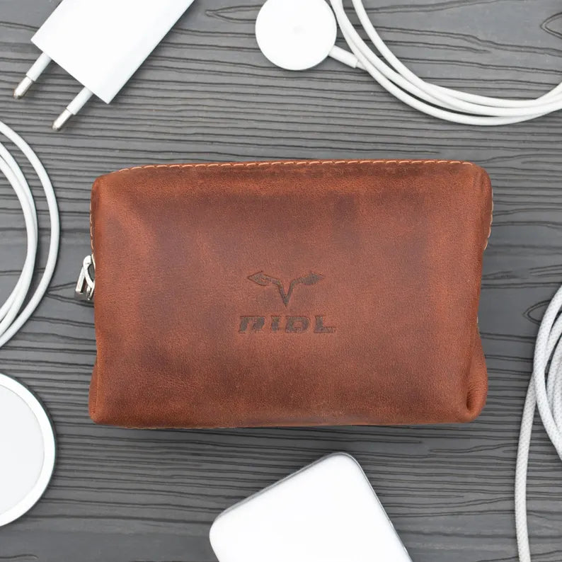 RIDL Leather Cable Organizer & Tech Case