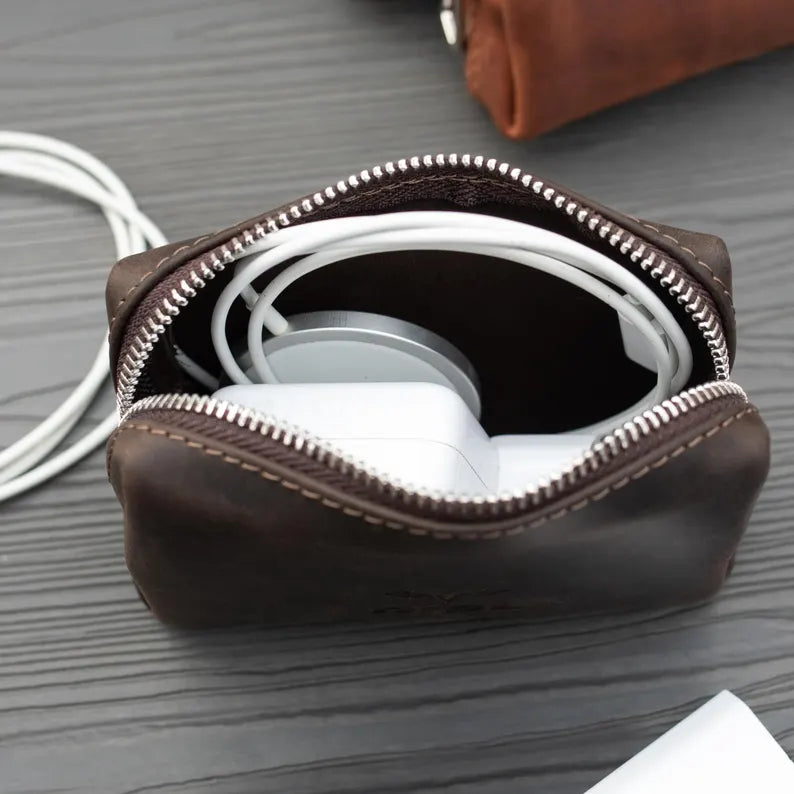 RIDL Leather Cable Organizer & Tech Case